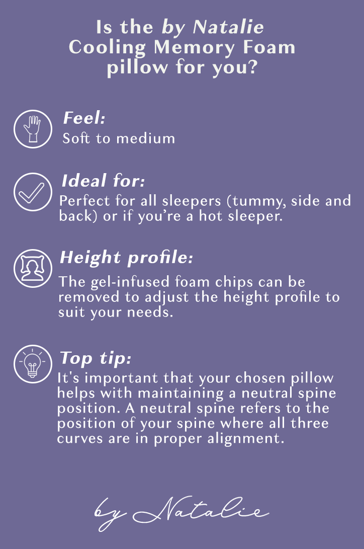 Luxury Sleep Trio: Cooling Memory Foam Pillow, Silk Pillowslip + Goose Down Topper