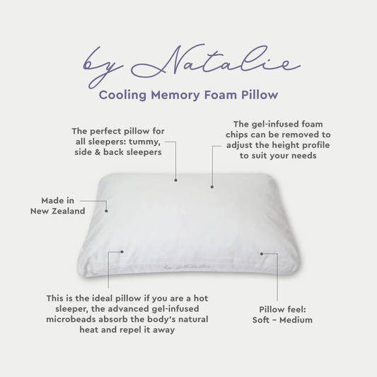 Cooling Memory Foam Pillow & Deluxe Microfibre Pillow Topper